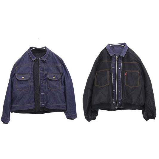Levi's sacai 25SS Reversible Docking Indigo Black Blouson Size 3/L