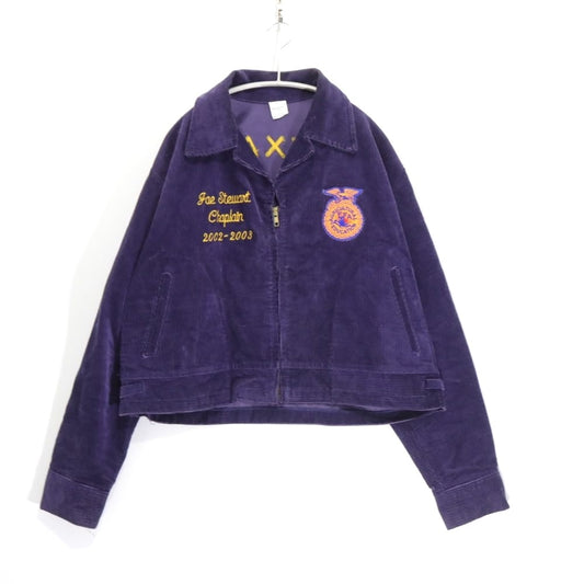 National FFA Vintage Texas Patches Navy Purple Jacket Size 42