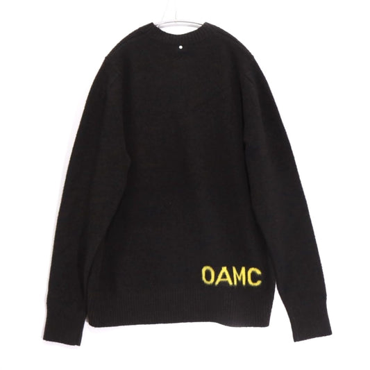 OAMC 21AW WHISTLER Wool Crewneck Sweater Logo Brown Size M