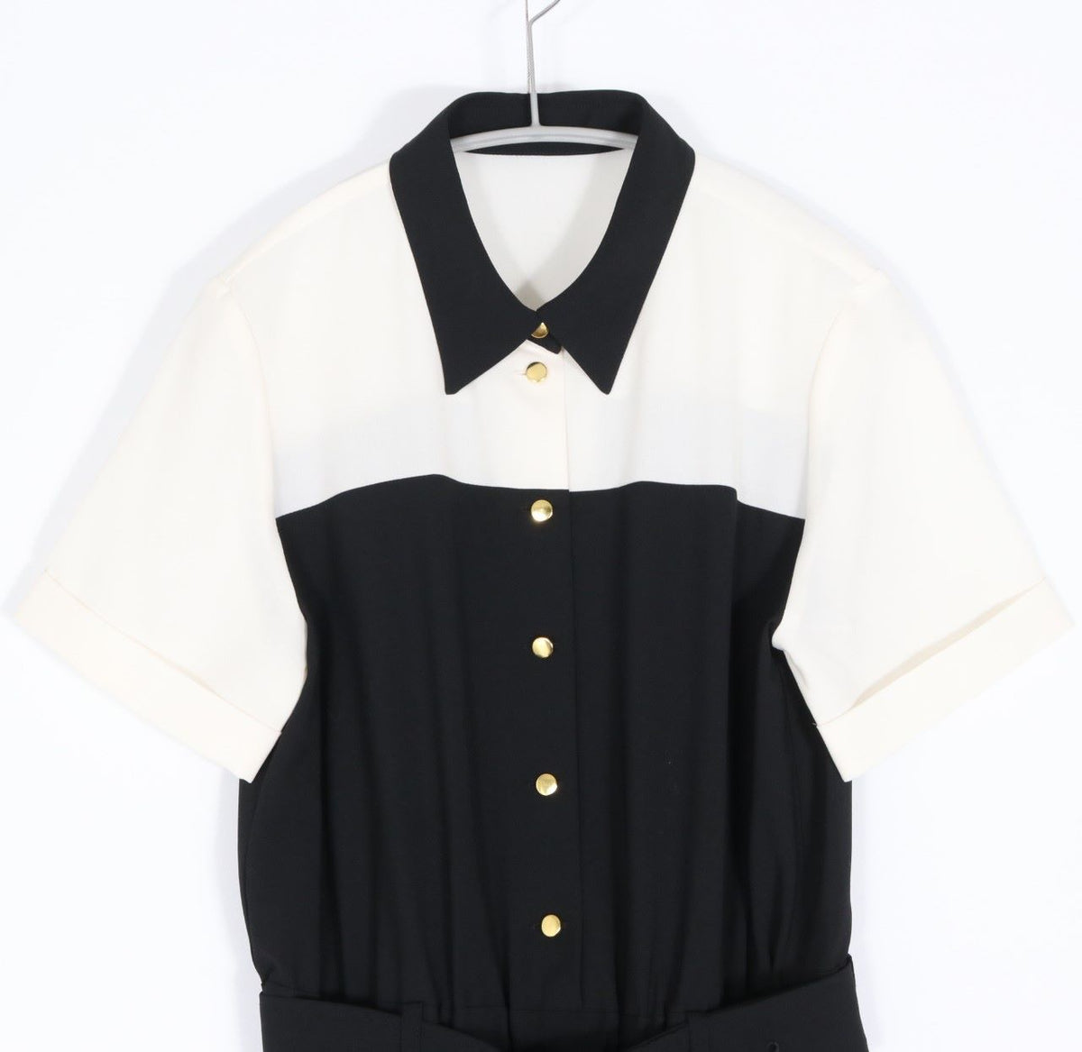 Diagram GRACE CONTINENTAL Bicolor Dress Black Size 36