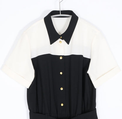 Diagram GRACE CONTINENTAL Bicolor Dress Black Size 36