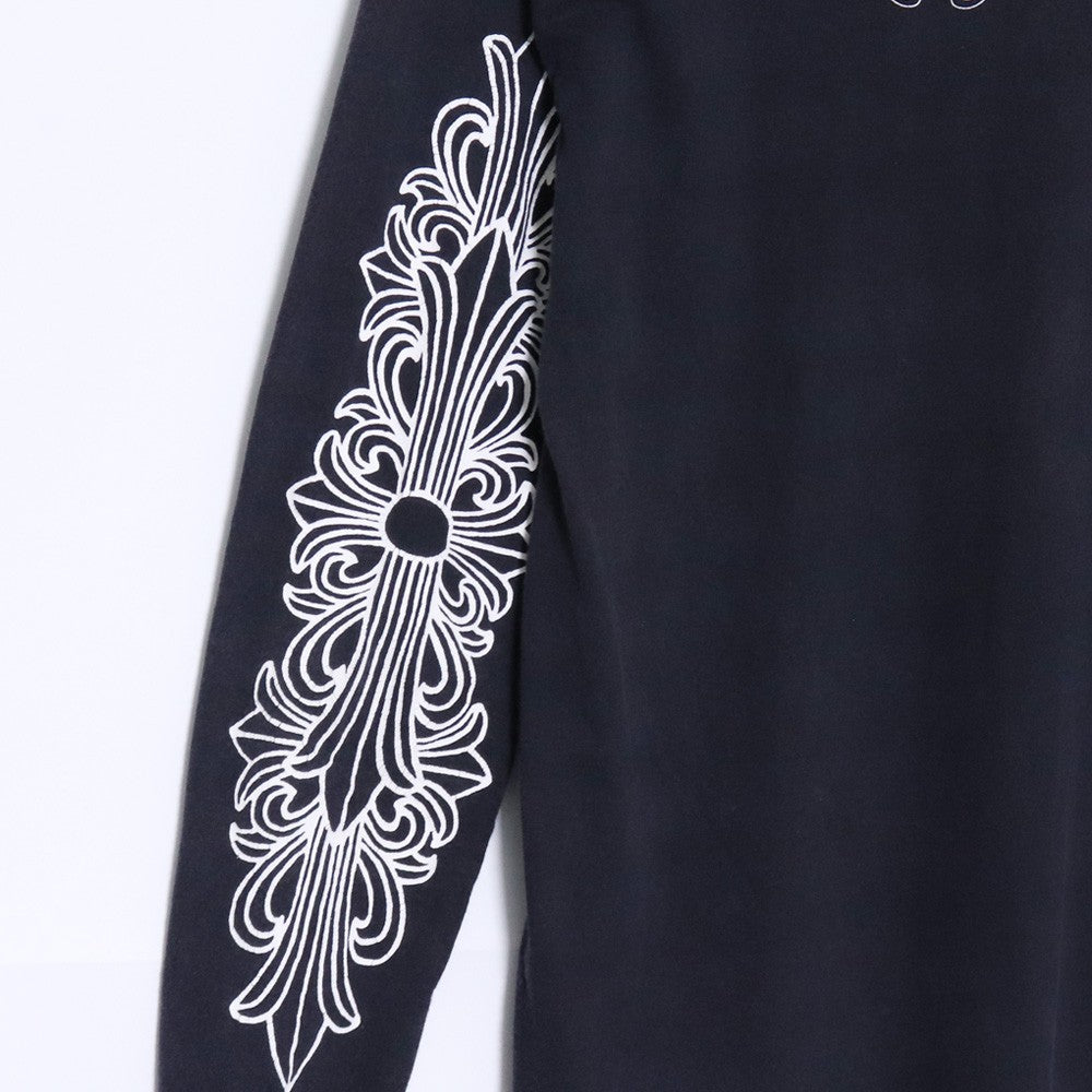 CHROME HEARTS Old Floral Dagger Horseshoe Long Sleeve T-Shirt Size S
