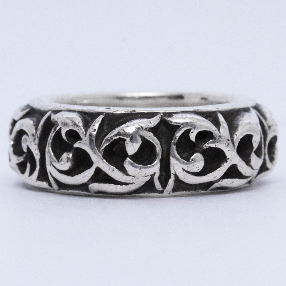 CHROME HEARTS Eternity Vine Band Ring Silver Size JP 9