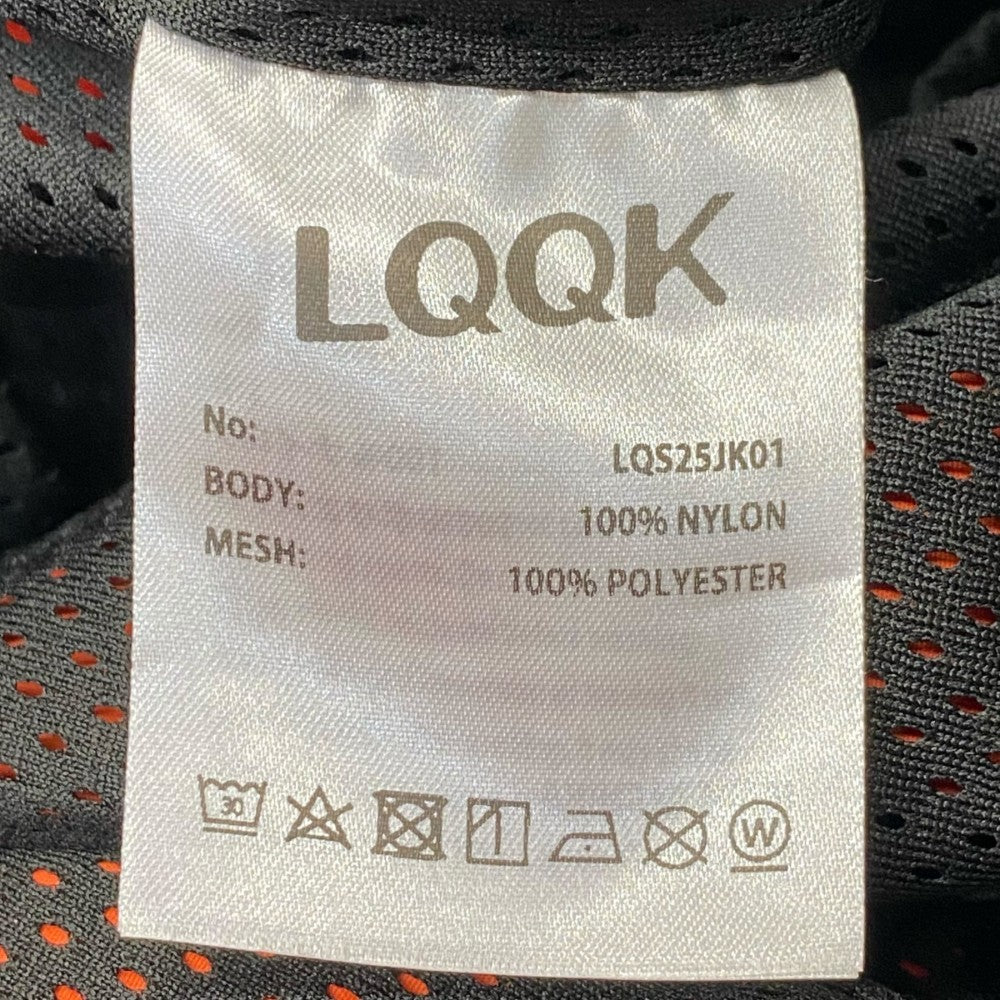 LQQK STUDIO 25SS Nylon Motorcycle Jacket Black Size L