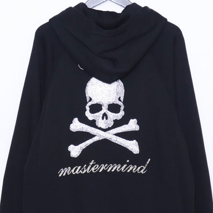 MASTERMIND Glass Beads Zip-Up Hoodie Black Size L