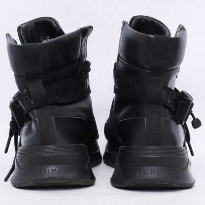 BALMAIN B-Troop Leather High-Top Sneakers Black Size EU 42