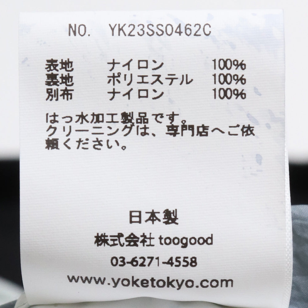 YOKE 23SS Spray Printed Nylon Snow Parka Blue Size 2