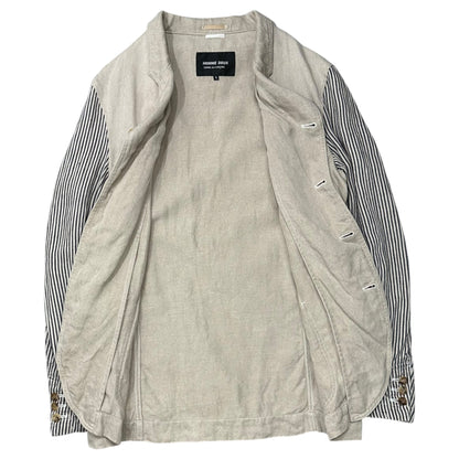 COMME des GARCONS HOMME DEUX 2013 Linen w/ Stripes Jacket Size M