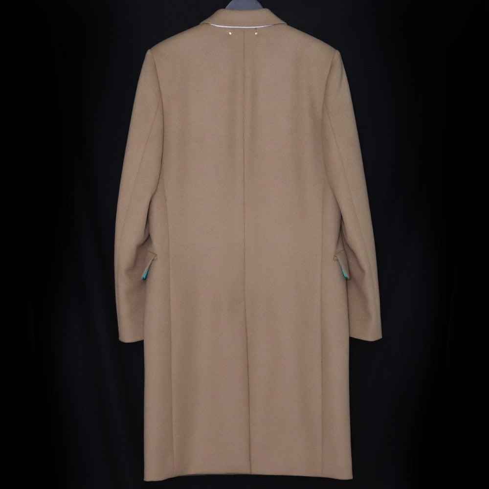 PAUL SMITH Wool Long Chesterfield Coat Brown Size M