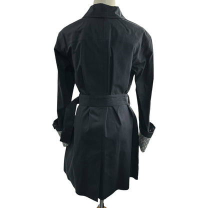 LOUIS VUITTON Monogram Zip Coated Macintosh Coat Size 34