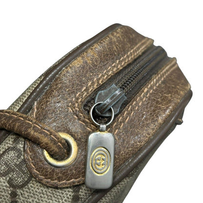 GUCCI Vintage GG Plus Sherry Line Leather Bag