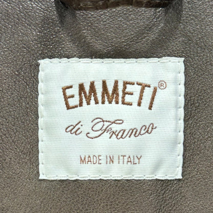 EMMETI Lambskin Single-Breasted Rider Jacket Brown Size 44