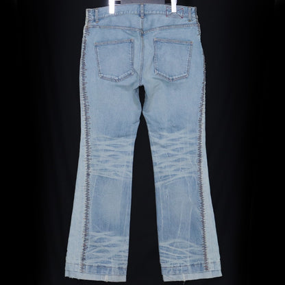 MLVINCE 23AW Distressed Flare Jeans Indigo Size 34