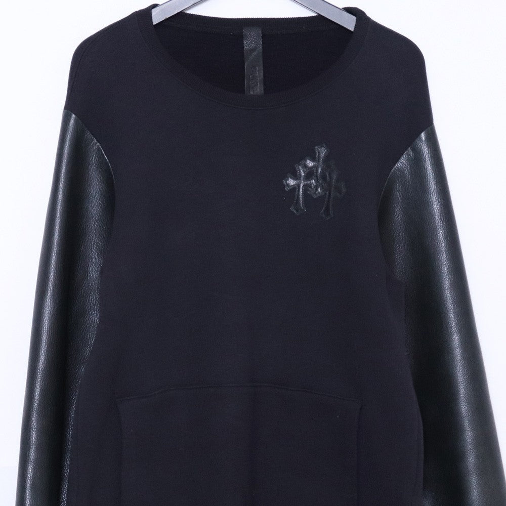 CHROME HEARTS Y NOT Cemetery Cross Sweatshirt Black Size L