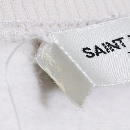 Saint Laurent Paris 21AW Logo Print Sweatshirt Beige Size S