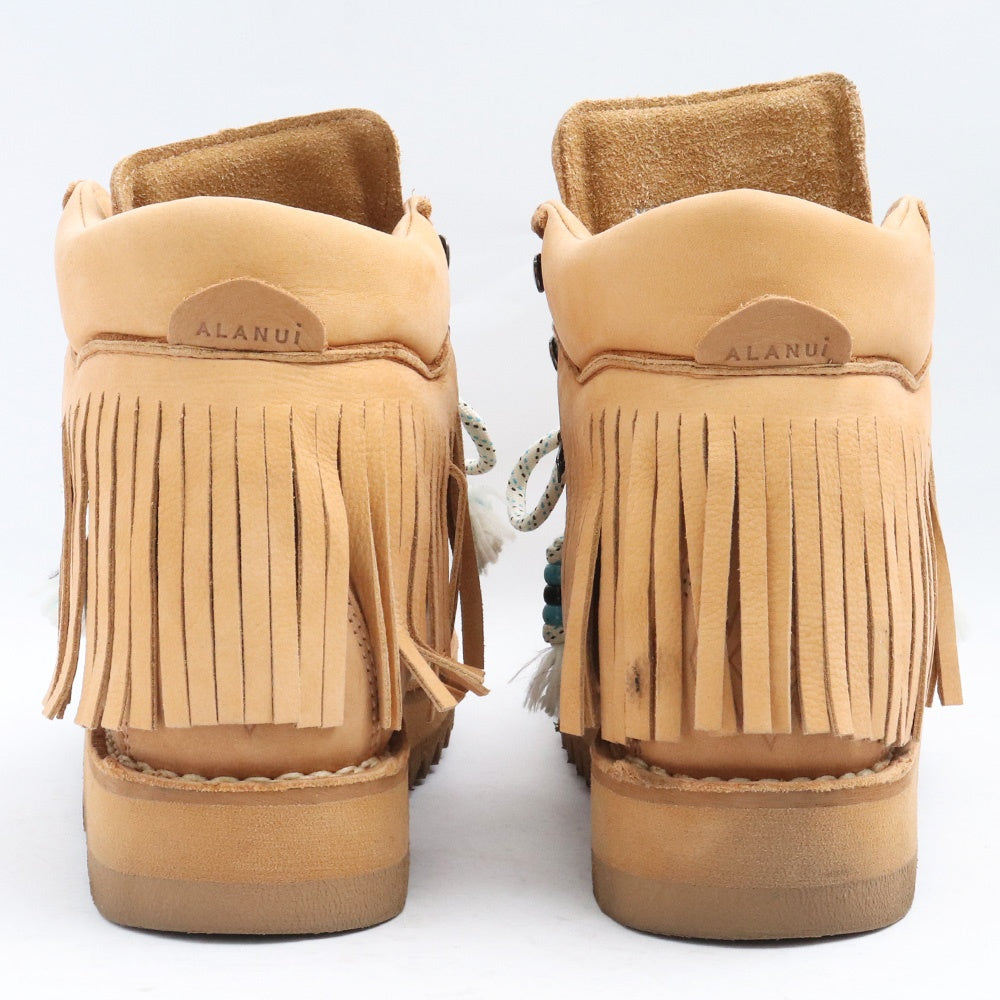 ALANUI x DIEMME Roccia Fringe Ankle Boots Beige Size EU 41