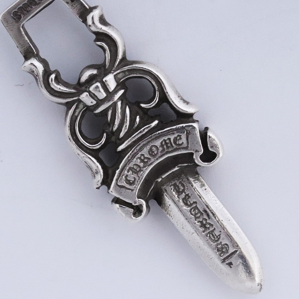CHROME HEARTS Dagger Pendant Necklace Silver Size #10