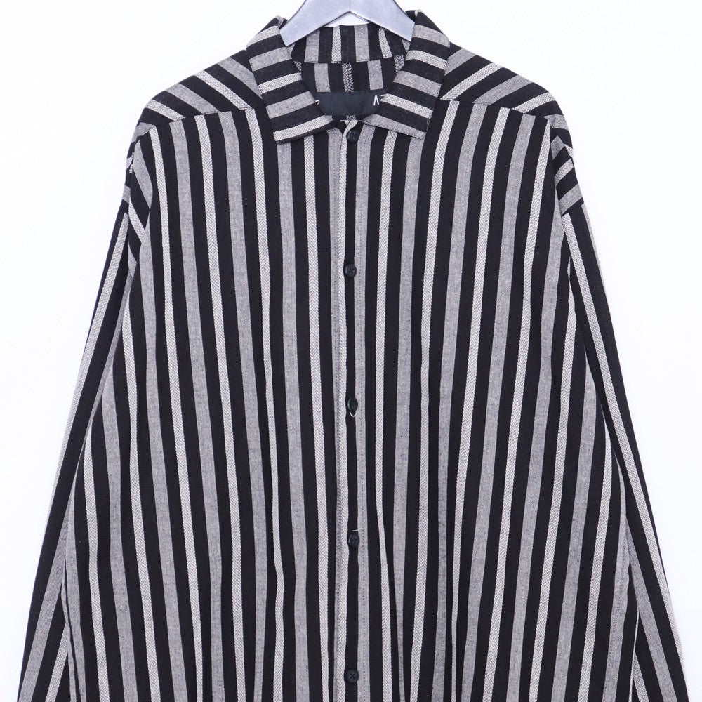 A.F Artefact 25SS Herring Bone Stripe Loose Shirt Size 2