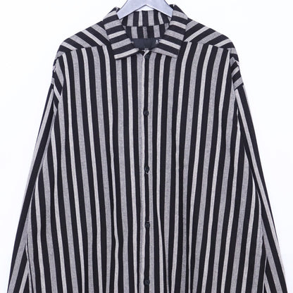 A.F Artefact 25SS Herring Bone Stripe Loose Shirt Size 2