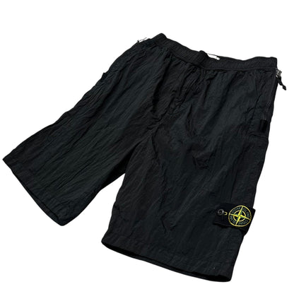 STONE ISLAND 23SS Nylon Metal Bermuda Shorts Black Size W28