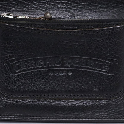 CHROME HEARTS 1ZIP Heart Leather Wallet Black Size F