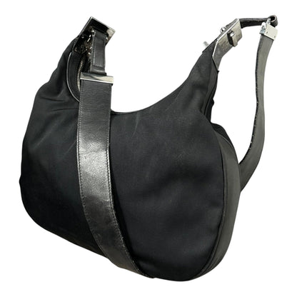GUCCI 01SS Tom Ford 2way Nylon Leather Hobo Bag