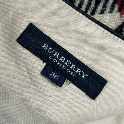 BURBERRY LONDON Nova Check Wool Long Skirt Multi Size 38