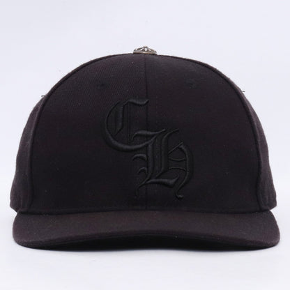 CHROME HEARTS CH Embroidered Trucker Cap Black Size 7 1/4