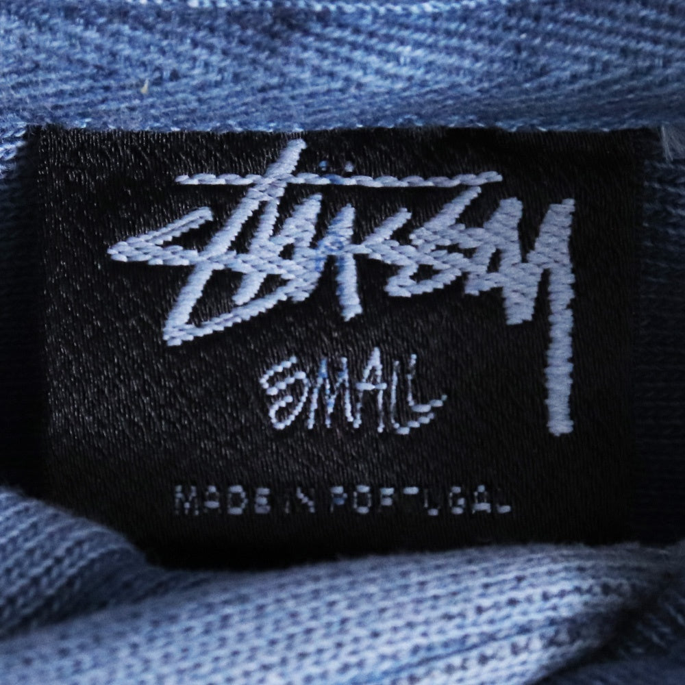 STUSSY 25SS Dice Pigment Dyed Hoodie Blue Size S