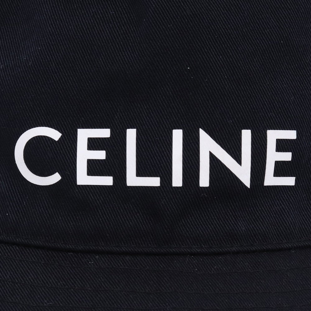 CELINE Logo Bucket Hat Navy Size L
