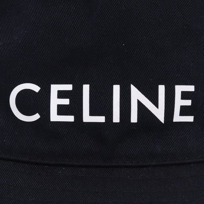 CELINE Logo Bucket Hat Navy Size L