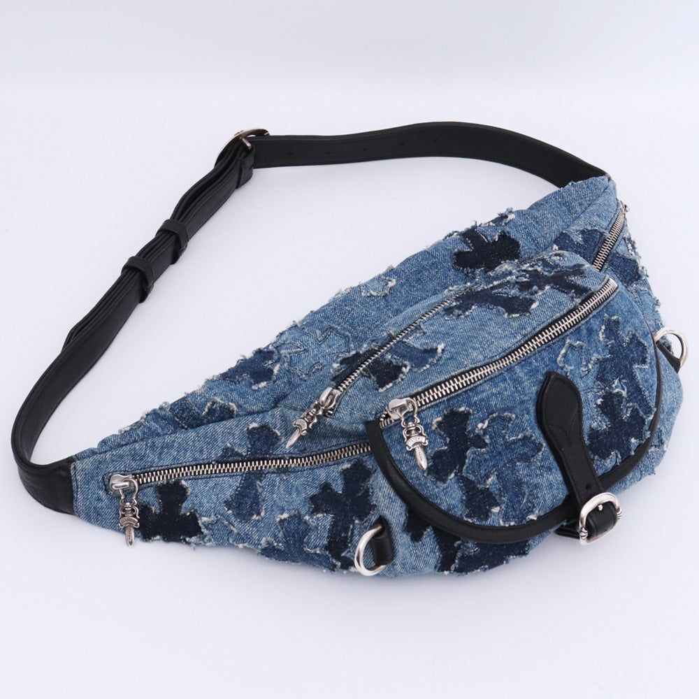 CHROME HEARTS #1 Snatch Pack Denim Cross Bag Indigo Size #1