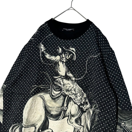 DOLCE&GABBANA Cowboy Dot Jacquard Sweatshirt Multi Size 56