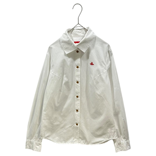 Vivienne Westwood RED LABEL Orb Logo Long Sleeve Shirt White Size 2
