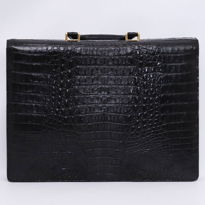 RODANIA Crocodile Dial Lock Briefcase Black Size F