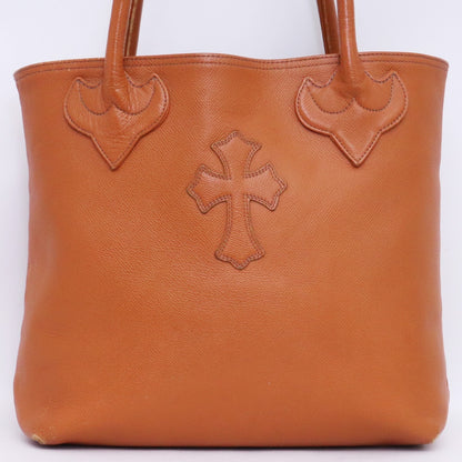 CHROME HEARTS FS Tote Cemetery Cross Bag Brown Size F