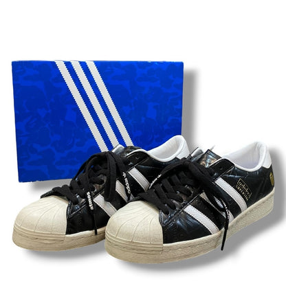 Bape Adidas Atmos Super Star V Black Sneakers Size 28cm