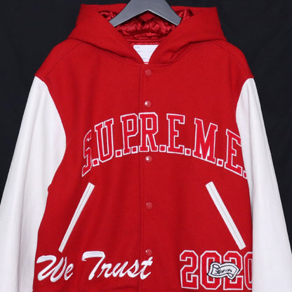 SUPREME 20AW King Hooded Varsity Jacket Red Size M