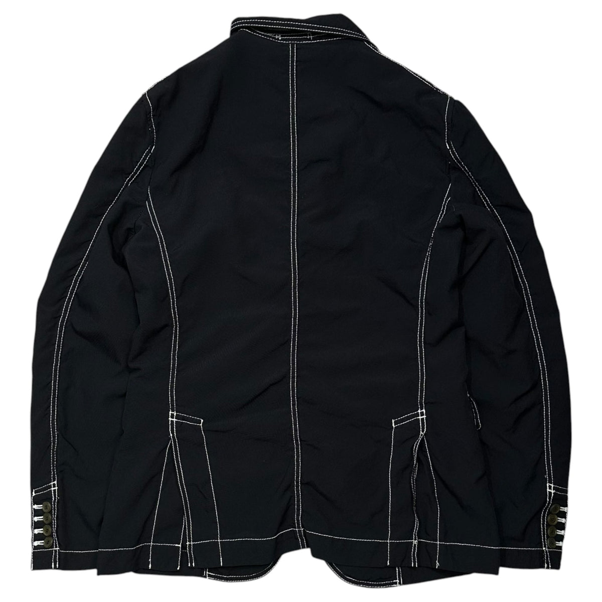 CDG Homme Deux 14SS Garment Dyed White Stitch Jacket Size S