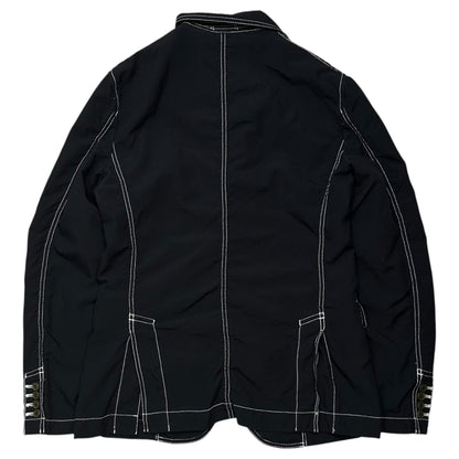 CDG Homme Deux 14SS Garment Dyed White Stitch Jacket Size S
