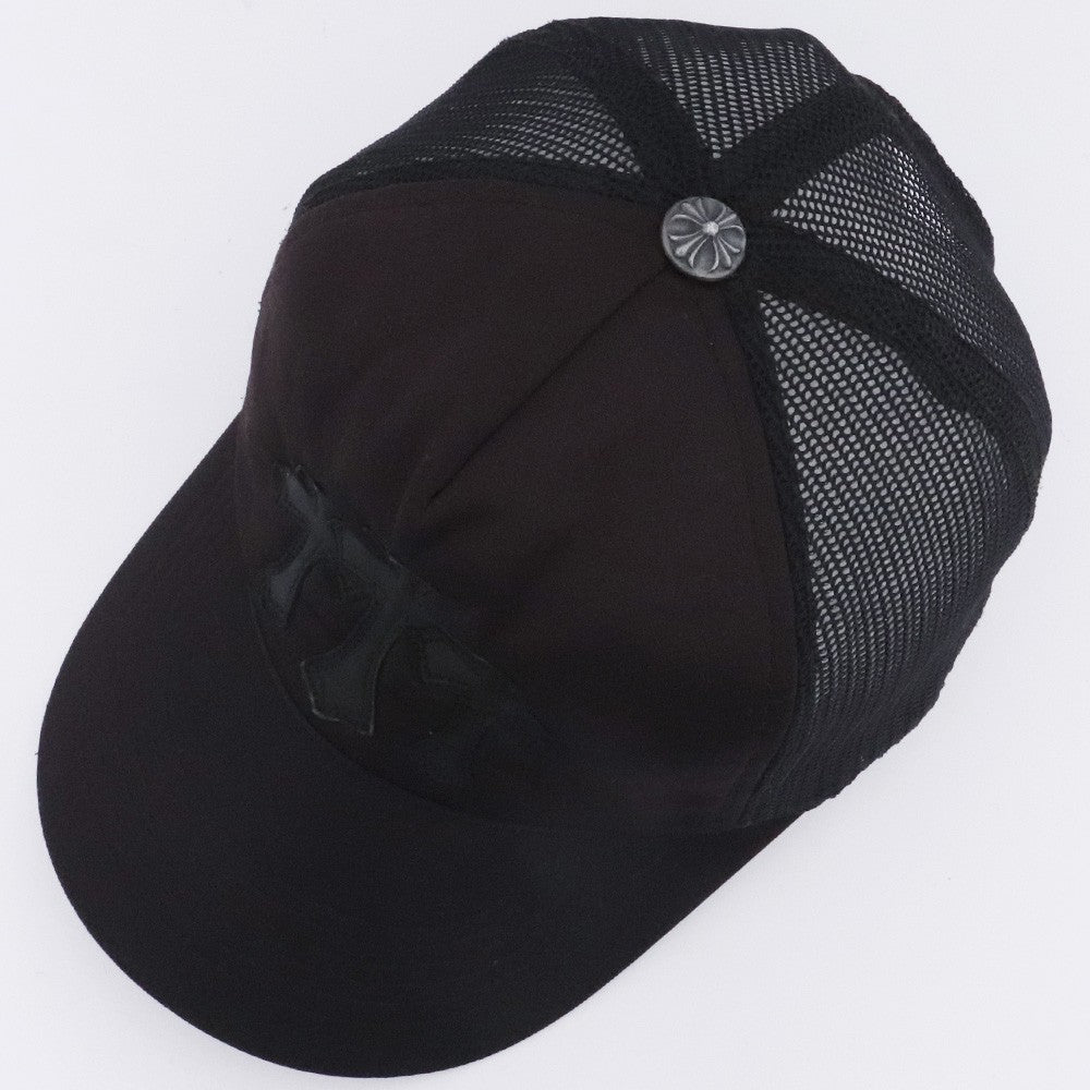 Chrome Hearts Old 3 Cemetery Cross Patch Cap Black Size F