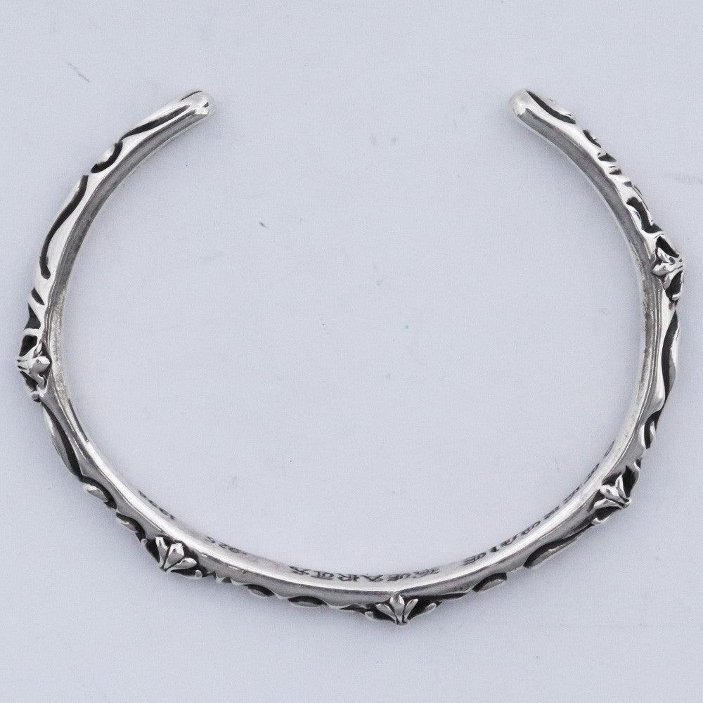 CHROME HEARTS SBT Band Bangle Silver Size M