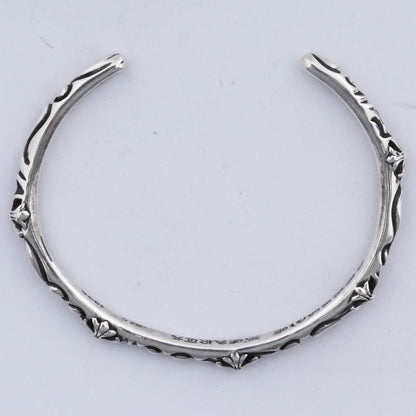 CHROME HEARTS SBT Band Bangle Silver Size M