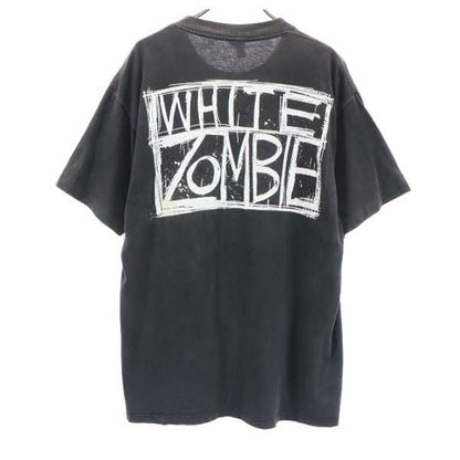 USA 90s Vintage White Zombie Double T-Shirt Black Size L