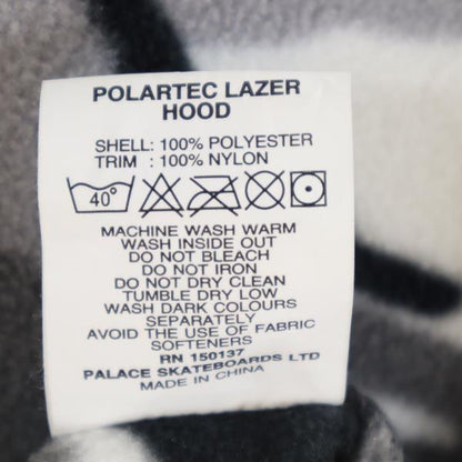 PALACE Back Logo Camo Fleece Pullover Hoodie Gray Size L