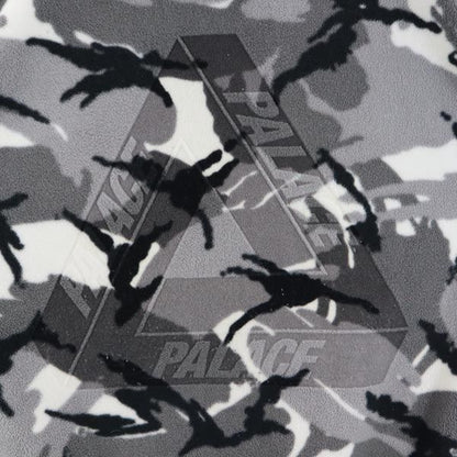 PALACE Back Logo Camo Fleece Pullover Hoodie Gray Size L