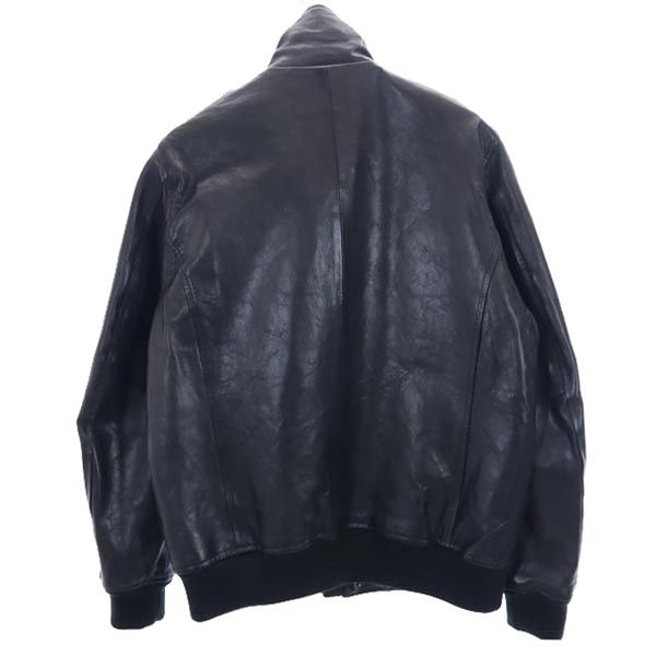 AVIREX Sheepskin Leather Jacket Black Size M
