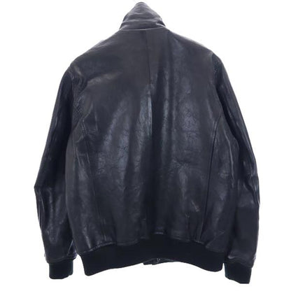 AVIREX Sheepskin Leather Jacket Black Size M