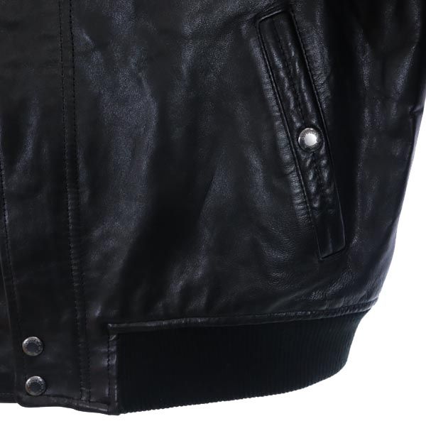 AVIREX Sheepskin Leather Jacket Black Size M