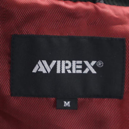 AVIREX Sheepskin Leather Jacket Black Size M